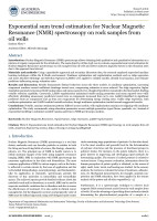Exponential sum trend estimation for Nuclear Magnetic Resonance (NMR) spectroscopy on rock samples from